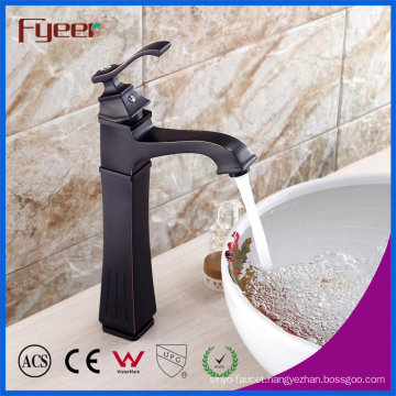 High Body Oil Rubbered Bronze Bathroom Basin Water Mixer Tap